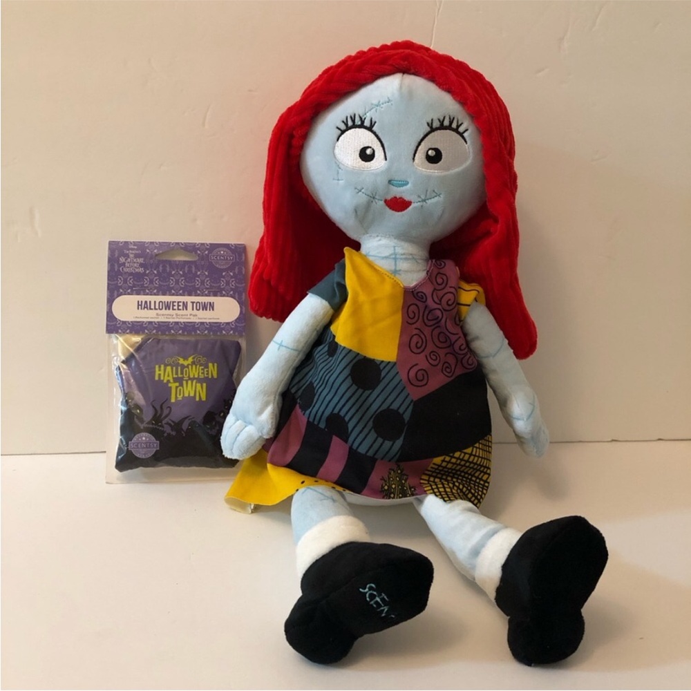 Sally Plush Doll - Red Hair and Multicolor Dress